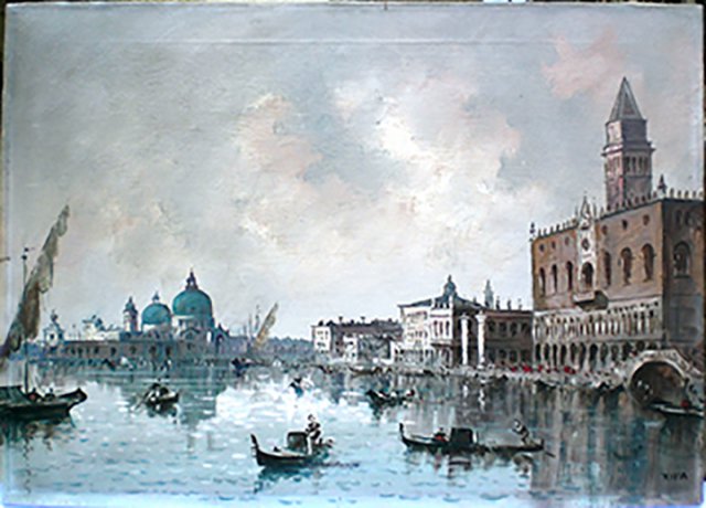 fortunato zangli firma riva g. venezia cm.50 x 70